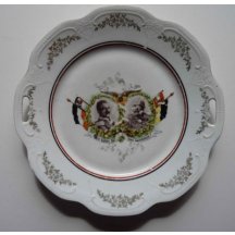 Porcelánový talíř s portréty císařů