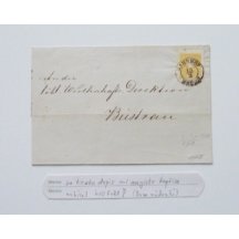 Letter evaluated with 2 kr., emission 1858