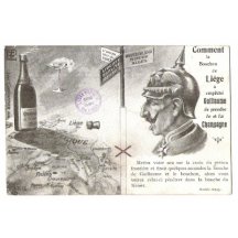 Emperor Wilhelm and map of Belgium