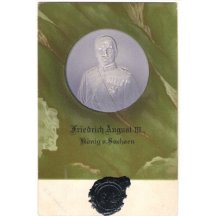 Poscard with portrait of Friedrich August III.