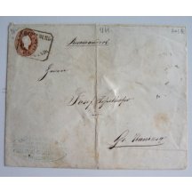 Stationery Envelope 10 Kreuzer - Large format franking marks two mA 5 Kreuzer 