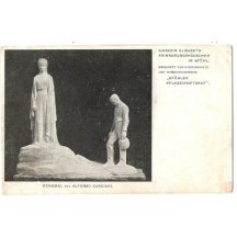 Pomník stojící Elisabety - klanící se postava