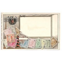 Stamps and eagle - unused postcard (5)