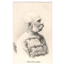 Franz Josef v uniformě, černobílé provedení