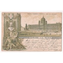 Bust of Franz Joseph and greetings from Vienna