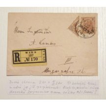 Letter evaluated with mixed emission 2 Kr. 