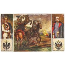 Military theme - portraits of Wilhelm II. and Franz Joseph I.