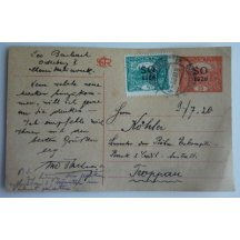 Stamped stationery SO 1920 ... interesting 