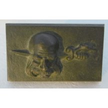 Bronzová plaketa - karikatura