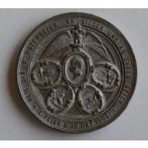 Výstavní medaile s Franz Josefem z roku 1863-Vídeň