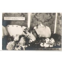 Franz Joseph in coffin in Schönbrunn in his room , the 4th print