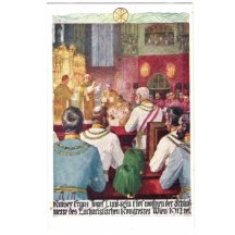 Franz Josef při molitbě v kostele