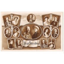 Poscard with imperial family