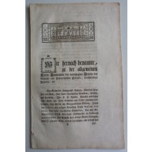 Circular - obligation, year 1763