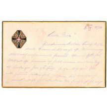 Pohlednice s obrázkem vznamenání z r. 1916