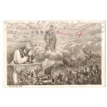 Franz Joseph is praying to Good , he wishes a victory of his soldiers in fights