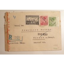 Letter with interesting Serbian stamps