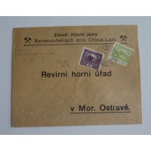 Extraordinary letter with overprint emission SO 1920