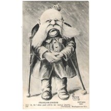 Franz Joseph as impotent old man on crutches