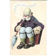 Emperor Franz Joseph is smoking his pipe