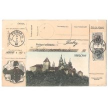 Praha IV. - post man and stamps of Franz Joseph