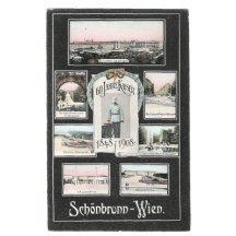 Portrait of emperor Franz Joseph and Schönbrunn