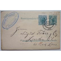 Perfin on stationery 