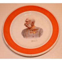 Plate with portrait of Franz Joseph I. - 1914 - 1916