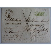 Prior to stamp the letter with an interesting green stamp 