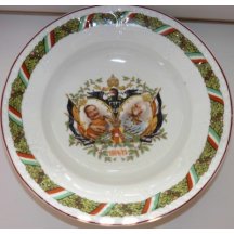 Talíř s dvojportrétem císaře Viléma a Františka Josefa / 1914 - 15