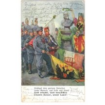 Společné foto celé jednotky u sochy Franz Josefa