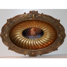 Kovová mísa s portrétem císaře Františka Josefa I.