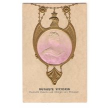 Secesní provedení pohlednice - Augusta Vicoria...R!!!