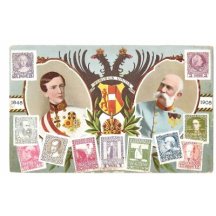 Portraits of Franz Joseph - versions of anniversary postcard