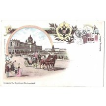 Jásající lidé při příjezdu císaře Františka Josefa do Vídně