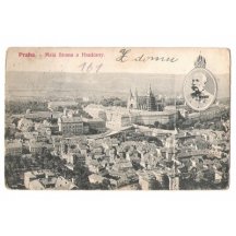 Franz Joseph and wiev at Mala Strana and Hradcany , Prague