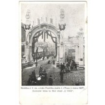 Visit of emperor and king Franz Joseph I. in Prague , april 1907