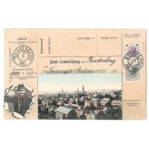 Liberec - post man and stamps of Franz Joseph