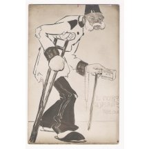 Franz Joseph , pitiful and with crutch