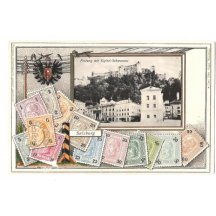 Salzburg - 2.color variant , stamps and eagle