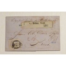 Railway letter, interesting stamp from city Brno