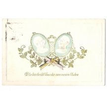 Portréty Františka Josefa a Viléma - přání do Nového roku