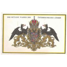Color postcard - symbolism of Austrian empire