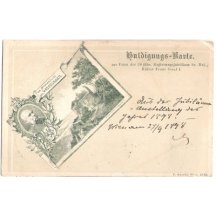 Visit of emperor Franz Joseph in church in Haesburger