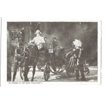 Czar Nikolaus II. and emperor Franz Joseph I. in a spring cart