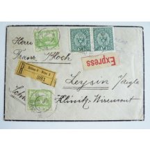 Mixed franking / Austria - Czech stamps .... beginnings of the Republic 