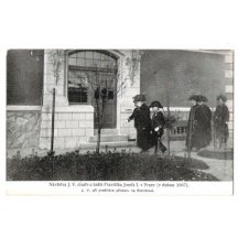 Franz Josef on a tour of port in Smíchov , Prague