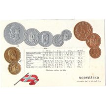 Norsko - Norvéžsko / mincovní pohlednice