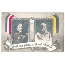 Franz Josef a Wilhelm, s vlajkami