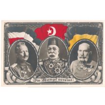 Turecký sultán , Franz Josef a Wilhelm / nádherná pohlednice